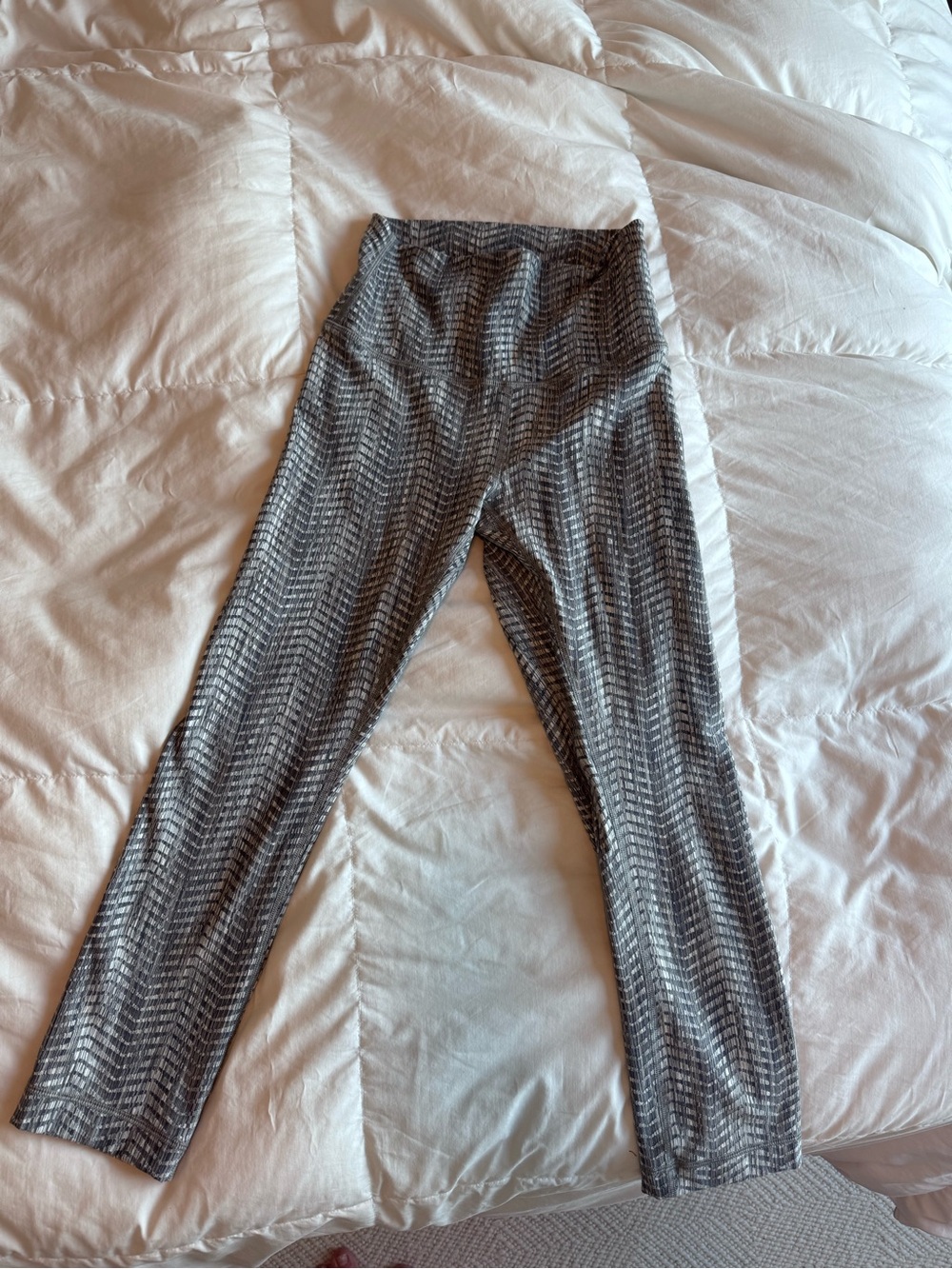 lululemon athletica Gray Patterned High-Rise Leggings